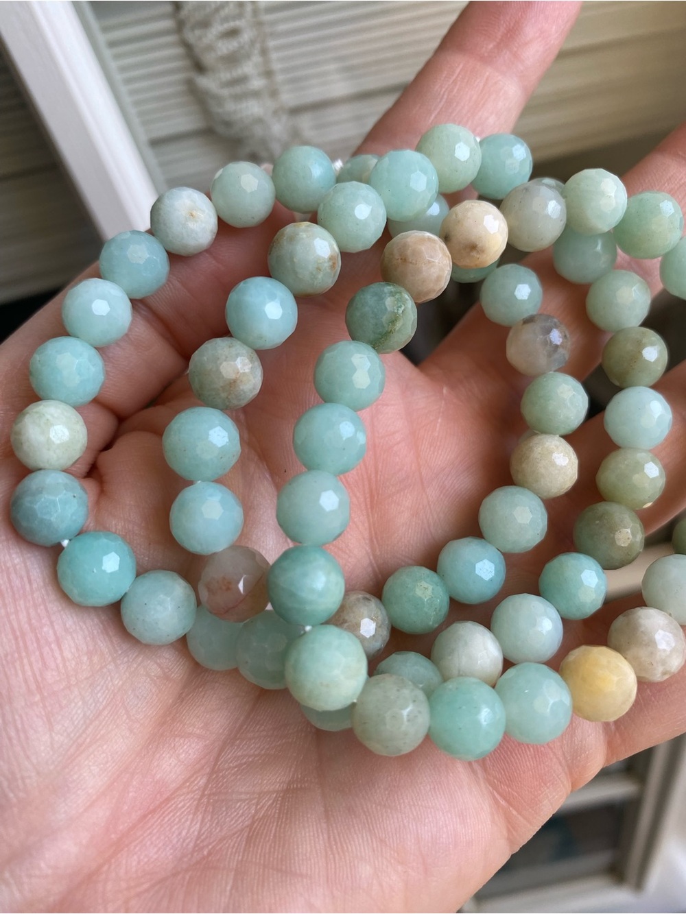 🩵 8mm Faceted Amazonite Bracelets — Speak Your Truth 🩵